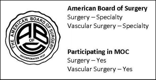board certified vascular surgeon certification matters maintenance MOC